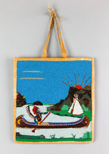 Plateau Pictorial Beaded Bag depicting Chief in Canoe, c. 1970