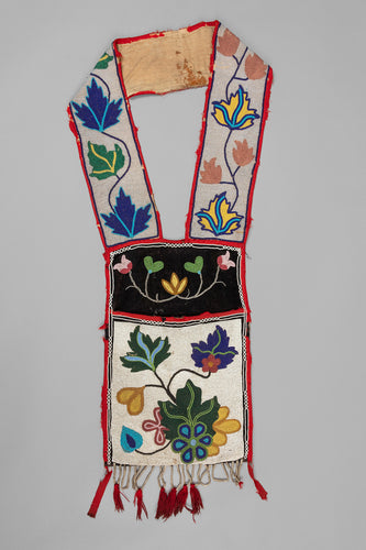 Historic Bandolier Bag, c. 1890, Ojibwe Beadwork