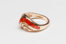 14K Gold Mediterranean Coral Ring by Andy Lee Kirk (1947-2001), Isleta