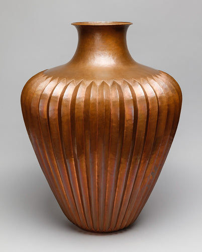 Large Ribbed Copper Vessel, Michoacan
