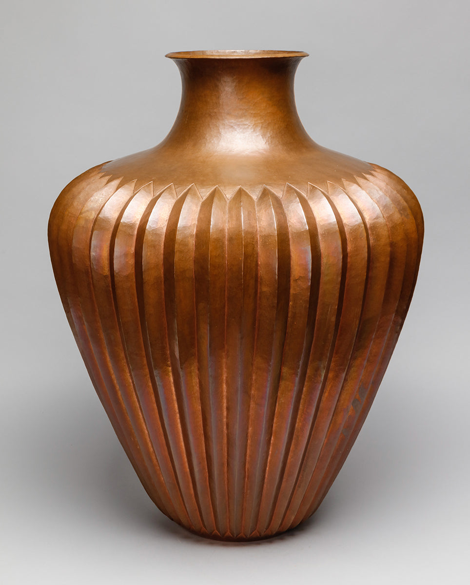 Large Ribbed Copper Vessel, Michoacan