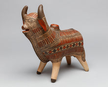 Candle Holder depicting a Bull, Guerrero