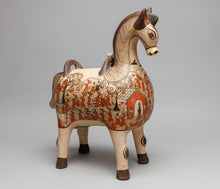 Ceramic Horse Painted with Procession Scenes, Mexico