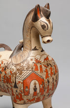 Ceramic Horse Painted with Procession Scenes, Mexico