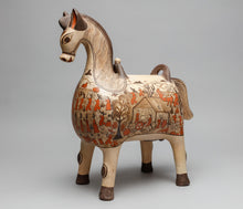 Ceramic Horse Painted with Procession Scenes, Mexico