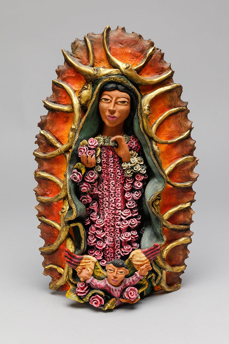 Virgen of Guadalupe with Roses by José Juan García Aguilar, Oaxaca