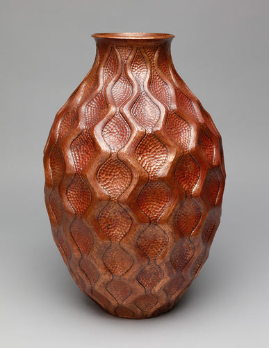 Honeycomb Copper Vessel by Roberto Castro Hernandez, Michoacan