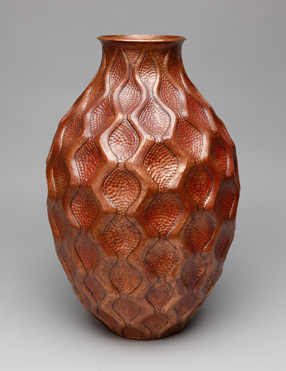 Honeycomb Copper Vessel by Roberto Castro Hernandez, Michoacan