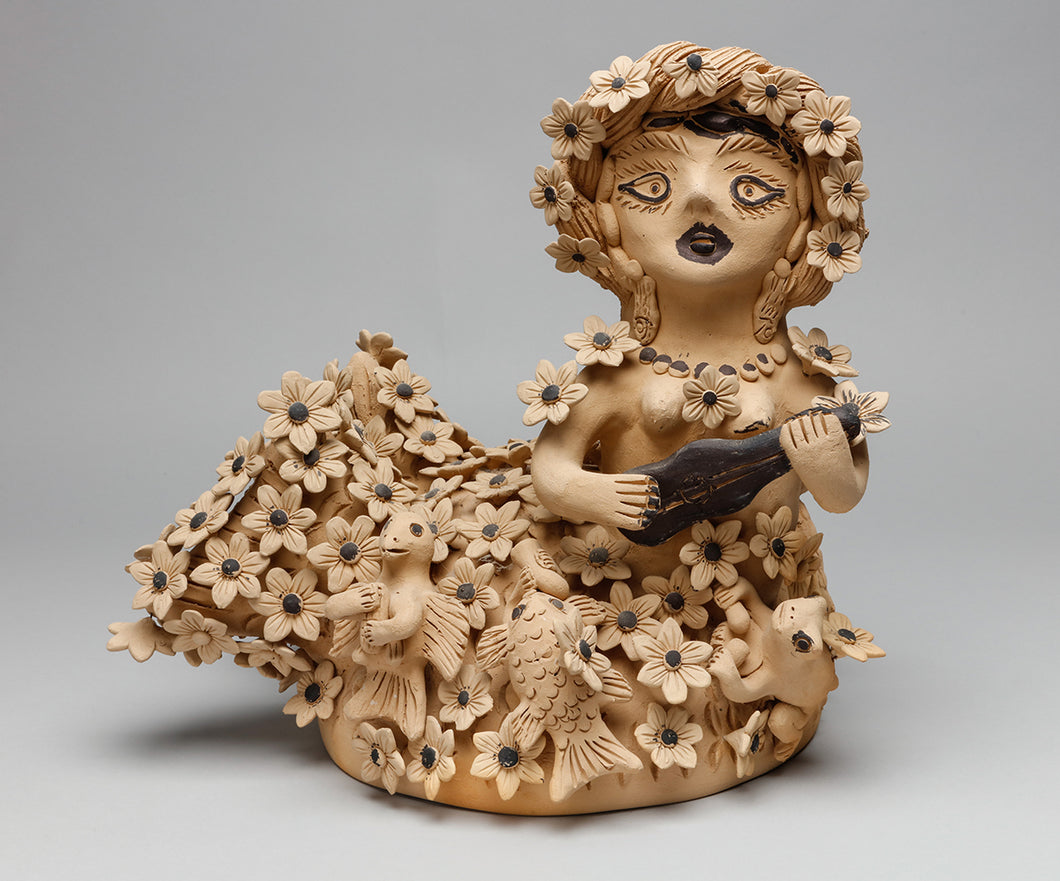 Mermaid Playing Guitar by Irma Garcia Blanco (1959-2023), Oaxaca