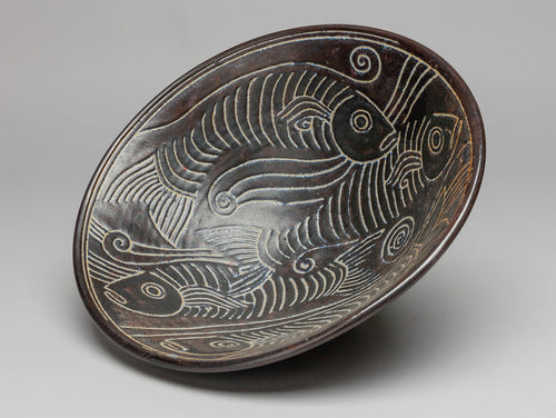 Bowl with Fish Design by Luis Manuel Morales Gamez, Michoacan