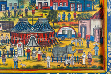 Folk Art Painting depicting a Carnival by Jamie Morales, Guanajuato
