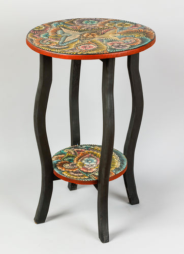 Hand Painted Folk Art Stand, Mexico
