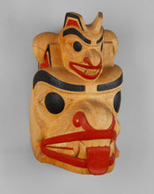 Mask depicting Bear Mother with Cub by Gerry Sheena, Salish