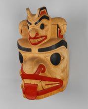 Mask depicting Bear Mother with Cub by Gerry Sheena, Salish