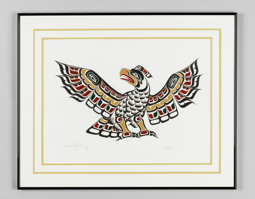 Original Painting of Eagle by Mark Henderson (1953-2016), Kwakwaka'wakw
