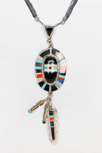 Inlayed Mandela Pendant on Handmade Chain by Steve Gunnyon, Yakama