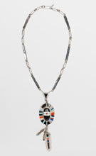 Inlayed Mandela Pendant on Handmade Chain by Steve Gunnyon, Yakama