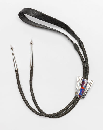 Multi Stone Inlay Bolo Tie by Byron K. McCurtain, Kiowa