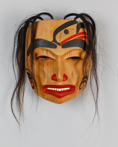 Mask depicting Haida Eagle Shaman by Reg Davidson, Haida First Nation