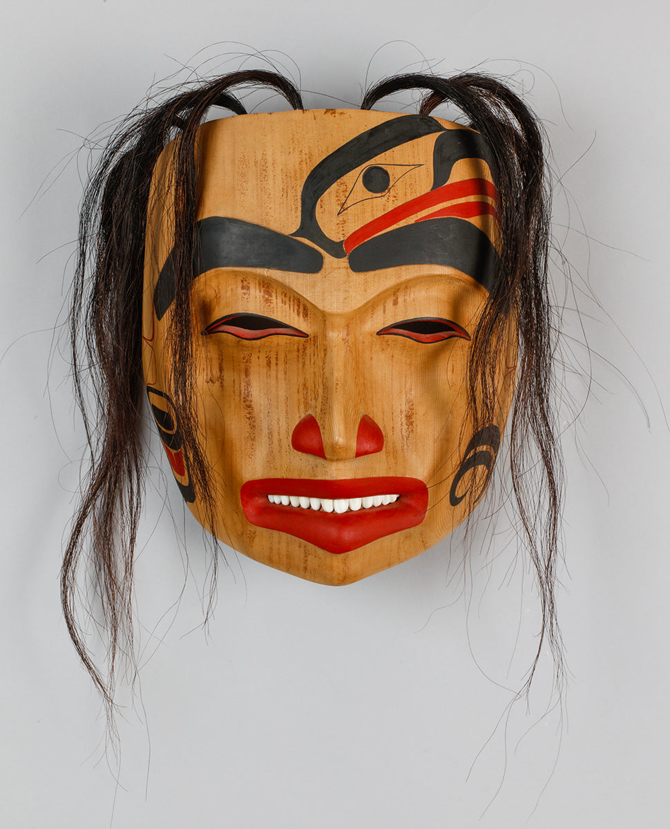 Mask depicting Haida Eagle Shaman by Reg Davidson, Haida First Nation