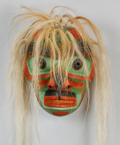 Mask depicting Bukwus (Wild Man) by Stanley C. Hunt, Kwakwaka'wakw
