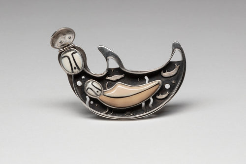 Sea Otter Transformational Pin/Pendant by Denise Wallace, Aleut