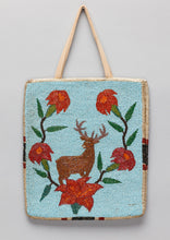 Double Sided Beaded Bag with Elk and Flowers, c. 1940