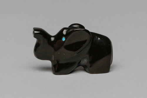 Elephant Fetish Carving by Calvert Bowannie, Zuni