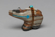 Bear Fetish Carving with Heart Line by Joseph Begay, Zuni