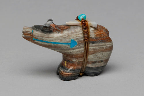 Bear Fetish Carving with Heart Line by Joseph Begay, Zuni