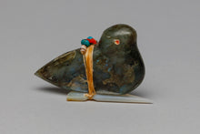 Bird Fetish Carving with Medicine Bundle by Lena Boone (1946-2024), Zuni