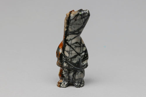 Standing Bear Fetish Carving by Andres Quam, Zuni