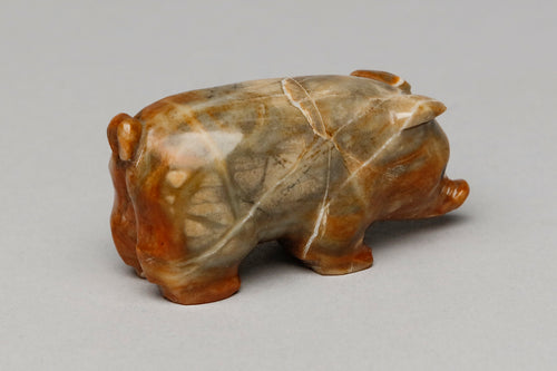 Pig Fetish Carving by Stanton Hannaweeke, Zuni