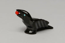 Raven with Berry Fetish Carving by Calvert Bowannie, Zuni