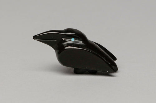 Raven Fetish Carving by Tim Lementino, Zuni