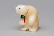 Standing Bear Fetish Carving with Necklace by Dee Edaakie, Zuni