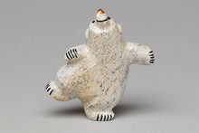 Dancing Bear Fetish Carving by Claudia Peina, Zuni