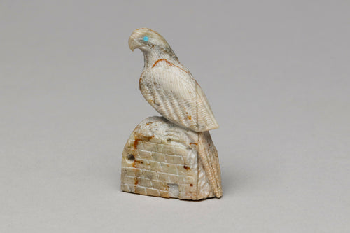 Eagle Perched on Hogan Fetish Carving by Colin D. Weeka (d. 2022), Zuni