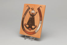 Tile depicting Father Sky with Rainbow by Ida Sahmie, Diné