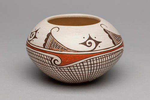 Pot with Geometric Design by Season Black, Hopi Pueblo