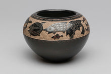 Bowl with Fish and Turtle Designs by Goldenrod, Santa Clara Pueblo
