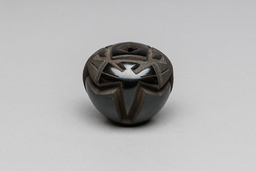 Miniature Pot with Geometric Design by Madeline Naranjo, Santa Clara Pueblo