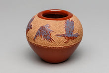 Pot with Bird Designs by Goldenrod, Santa Clara Pueblo