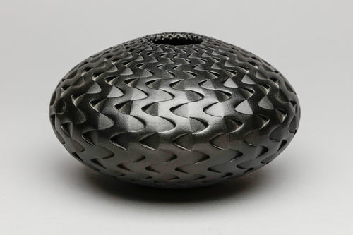 Black Woven Pot by Michael Wisner