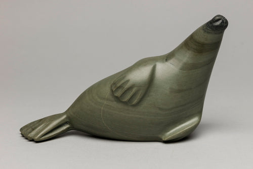 Seal Carving by Elijah Kavik, Inuit