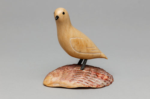 Bird on Shell Base Carving by Robert Tungiyan, Siberian Yup'ik