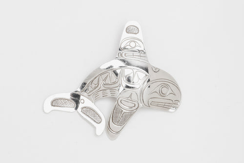 Killer Whale Pin / Pendant by Travis Henry, Coast Salish