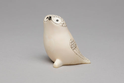 Vintage Snow Owl Carving, c.1960, Yup'ik