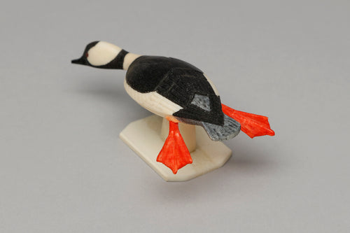 Swimming Bufflehead Carving by Al Mayac, Siberian Yup'ik