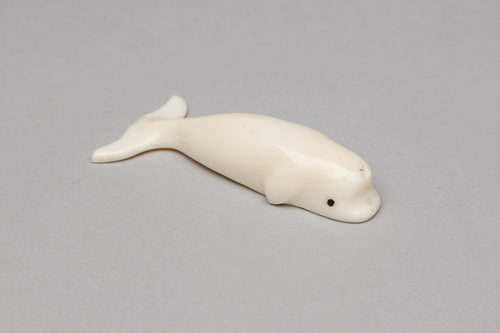 Small Beluga Whale Carving, Yup'ik